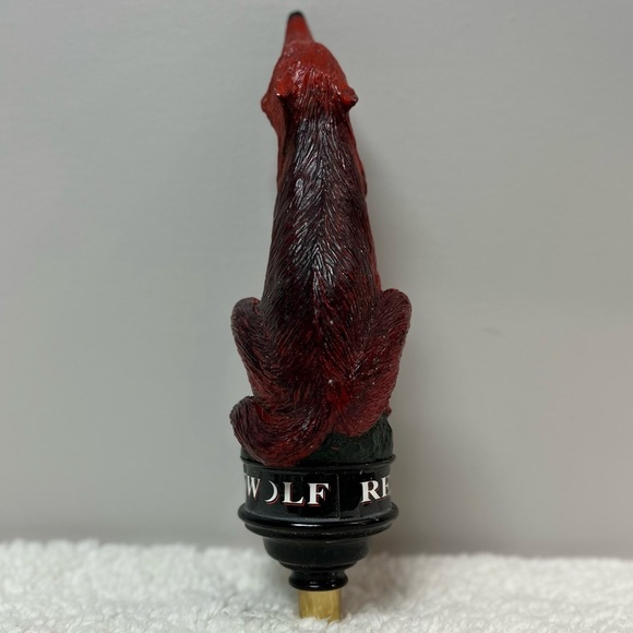 Vintage "Red Wolf Howling" Beer Tap Art Sculpture - Picture 4 of 7
